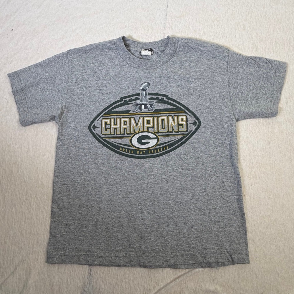 Reebok Green Bay Packers Super Bowl XLV Champions T-Shirt‎ Youth Medium